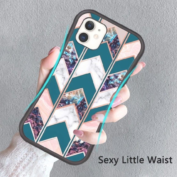 iPhone 11 Case Boho Geometric Aztec Teal Rose Gold - Picture 2 of 6